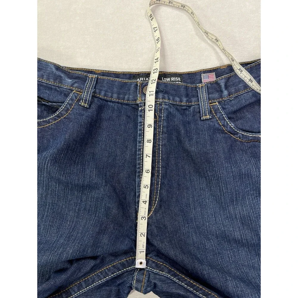 Ariat FR M4 Low Rise Boot Cut Jeans Mens 38x30 Blue Flame Resistant Denim